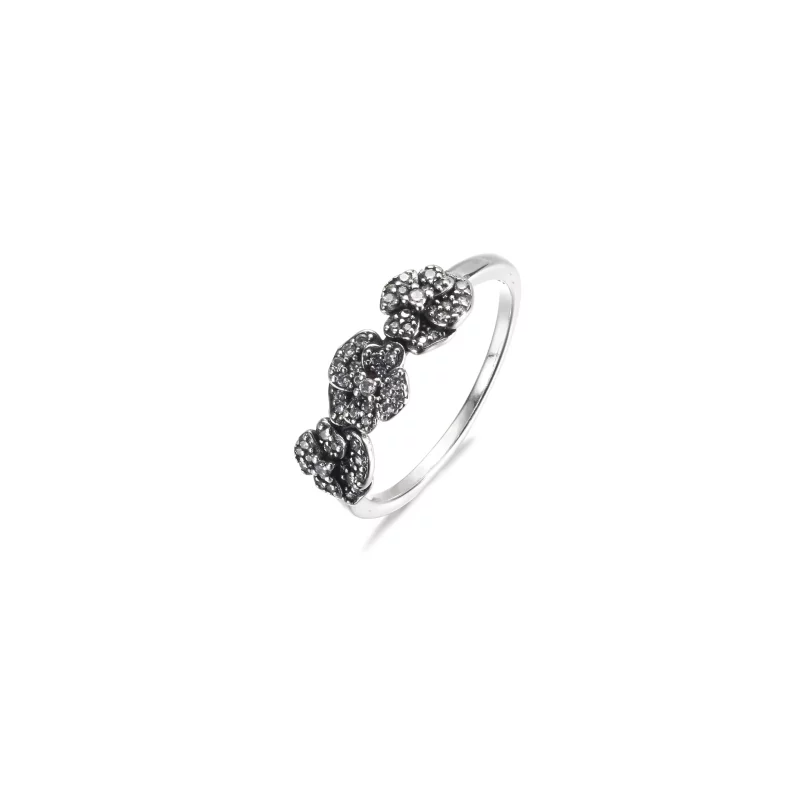 (imagen para) Anillo de triple flor de pensamiento PANDORA - 190786C01 - Ver 2