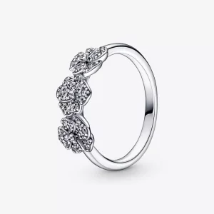 (imagen para) Anillo de triple flor de pensamiento PANDORA - 190786C01