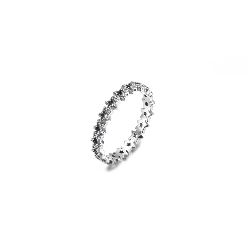 (imagen para) Anillo PANDORA Banda de Estrellas Asimétricas - 190029C00 - Ver 3