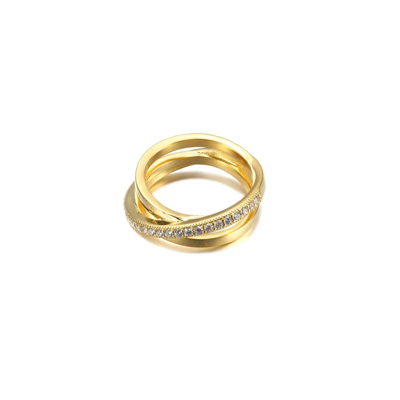 (imagen para) Anillo PANDORA Crossover Pavé Triple Banda - 169057C01 - Ver 3