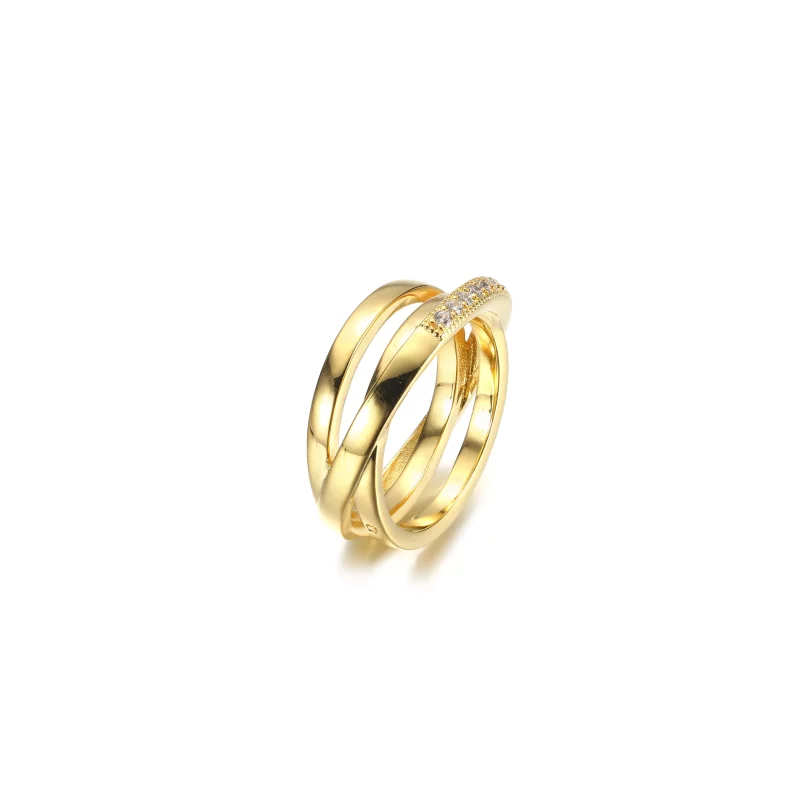 (imagen para) Anillo PANDORA Crossover Pavé Triple Banda - 169057C01 - Ver 5