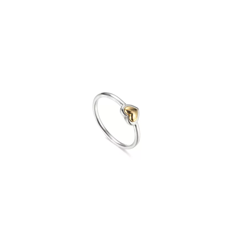 (imagen para) Anillo PANDORA Domed Golden Heart - 199396C00 - Ver 2