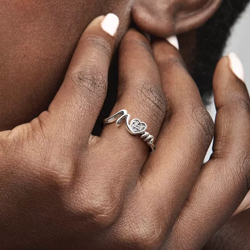 (imagen para) Anillo Pandora Mom con corazón pavé - 191149C01 - Ver 6