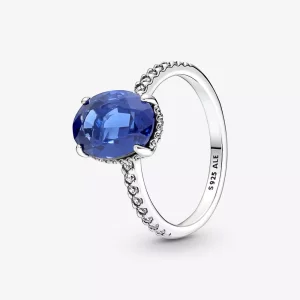 (imagen para) Anillo resplandeciente con halo de declaración PANDORA - 190056C01
