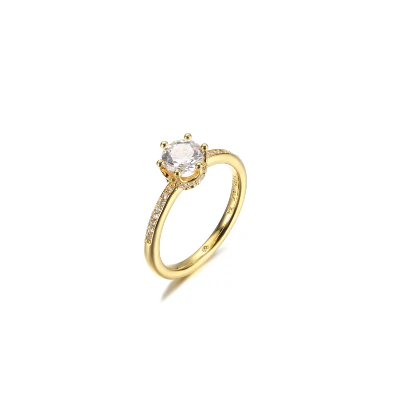 (imagen para) Anillo solitario PANDORA Clear Sparkling Crown - 168289C01 - Ver 2