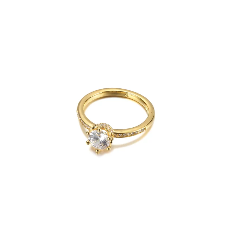 (imagen para) Anillo solitario PANDORA Clear Sparkling Crown - 168289C01 - Ver 3