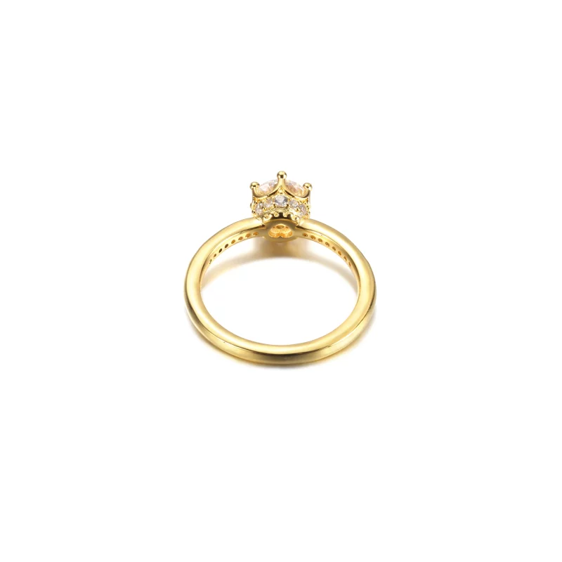 (imagen para) Anillo solitario PANDORA Clear Sparkling Crown - 168289C01 - Ver 4