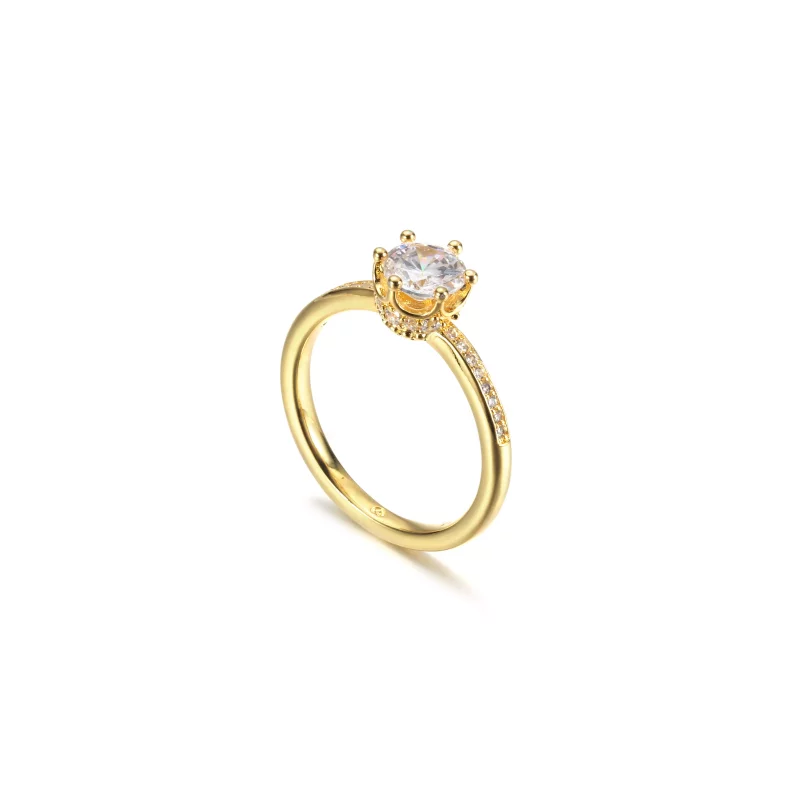 (imagen para) Anillo solitario PANDORA Clear Sparkling Crown - 168289C01 - Ver 5