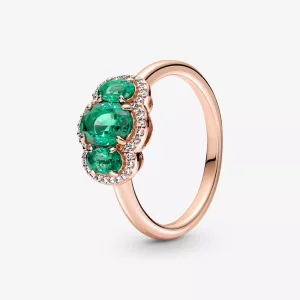 (imagen para) Anillo vintage de tres piedras de PANDORA - 180057C01