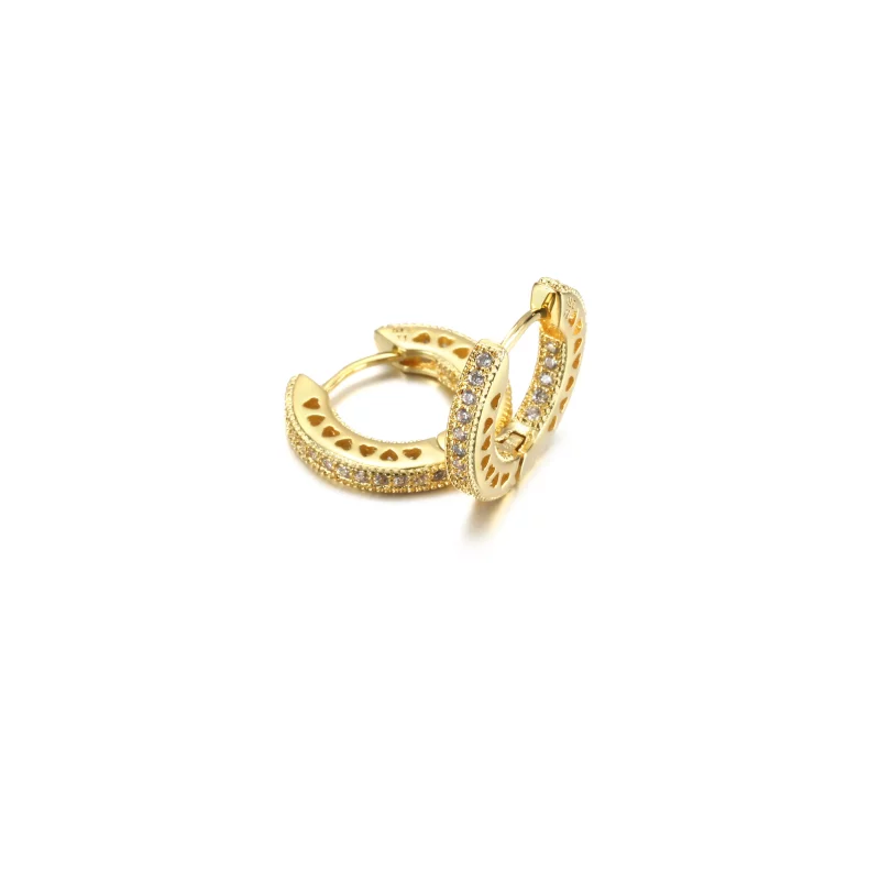 (imagen para) Aretes de argolla PANDORA con corazón de pavé - 266317C01 - Ver 5
