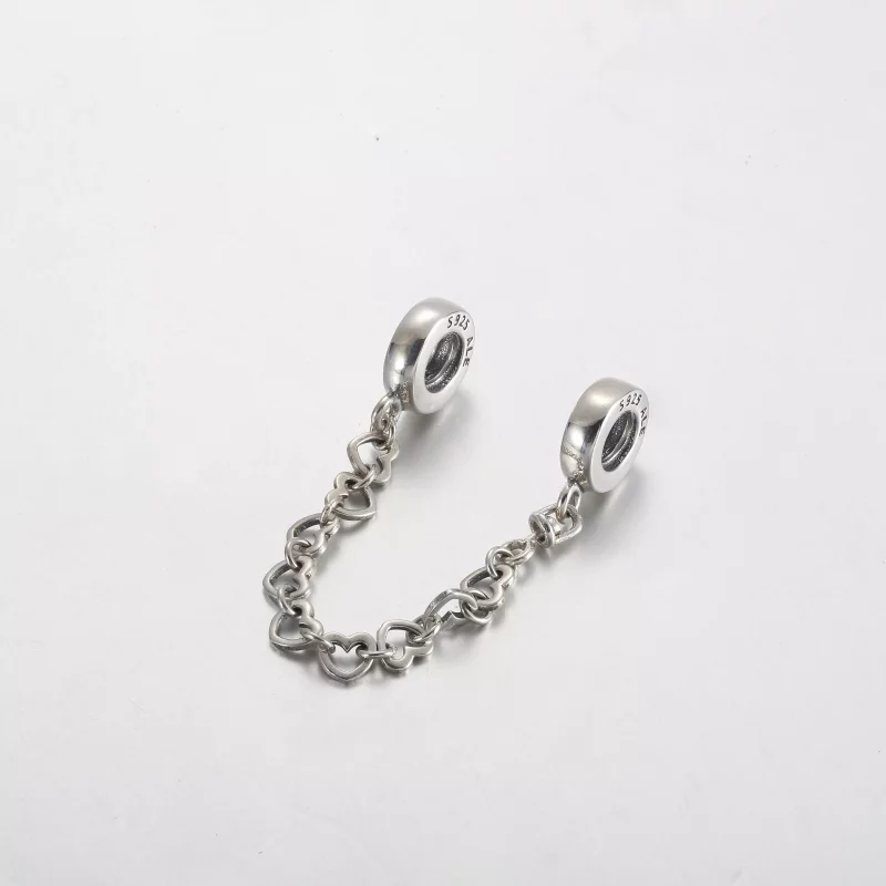 (imagen para) Cadena de seguridad con corazones entrelazados de Pandora - 792274C00 - Ver 2