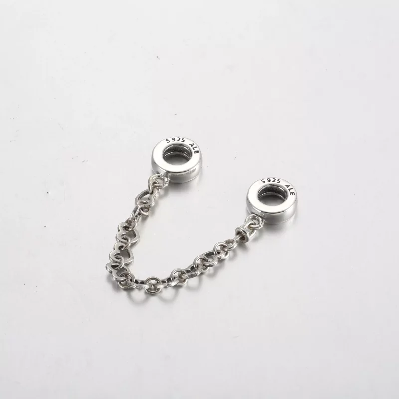 (imagen para) Cadena de seguridad con corazones entrelazados de Pandora - 792274C00 - Ver 4