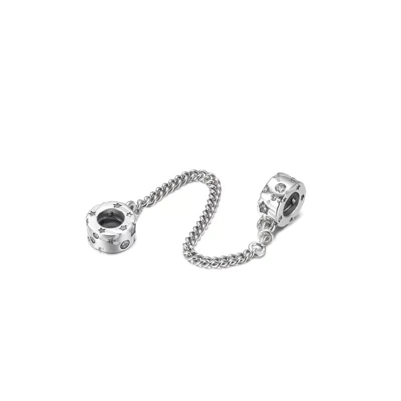 (imagen para) Cadena de seguridad PANDORA Estrellas y Galaxia - 790011C01 - Ver 3