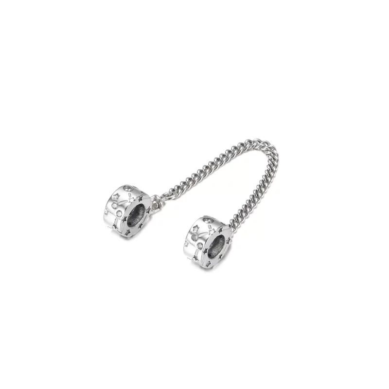 (imagen para) Cadena de seguridad PANDORA Estrellas y Galaxia - 790011C01 - Ver 4