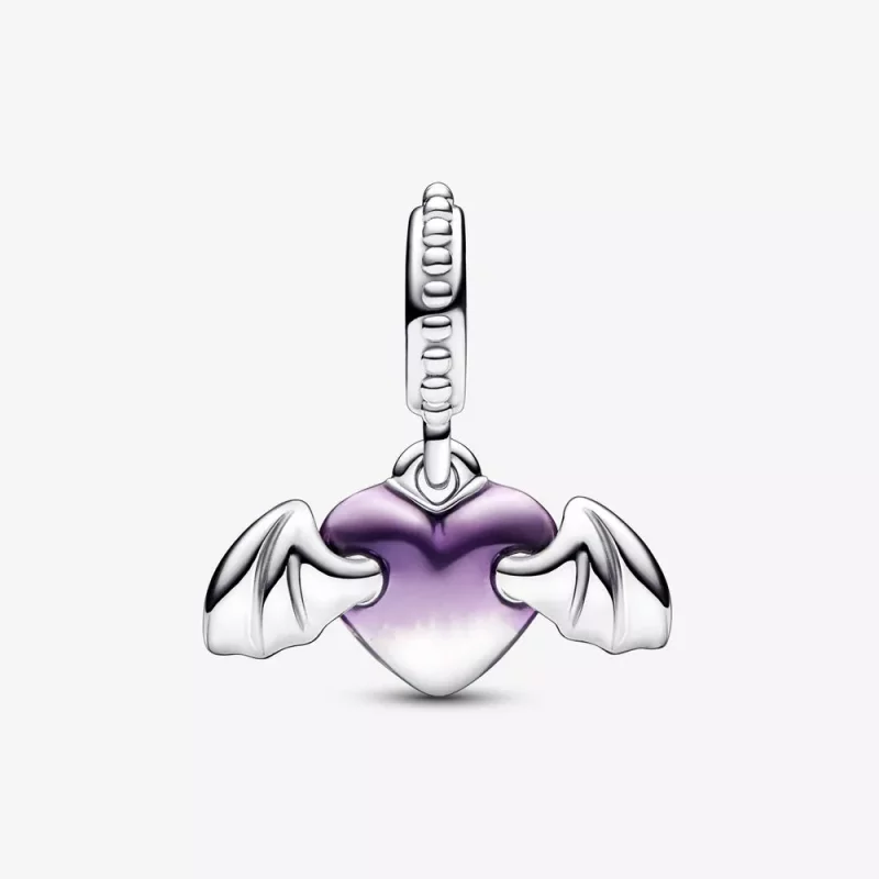 (imagen para) Charm colgante con corazón alado de vampiro de Pandora - 792290C01 - Ver 5