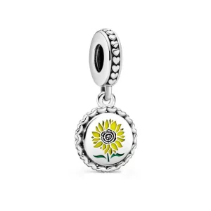 (imagen para) Charm colgante con diseño de girasol "Amor para todos" de Pandora - 792018C00_E030