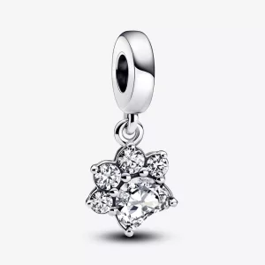 (imagen para) Charm colgante con huella de mascota brillante de Pandora - 792247C01