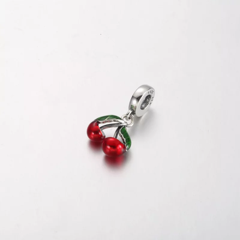 (imagen para) Charm colgante de cereza asimétrico de Pandora - 791583C01 - Ver 2