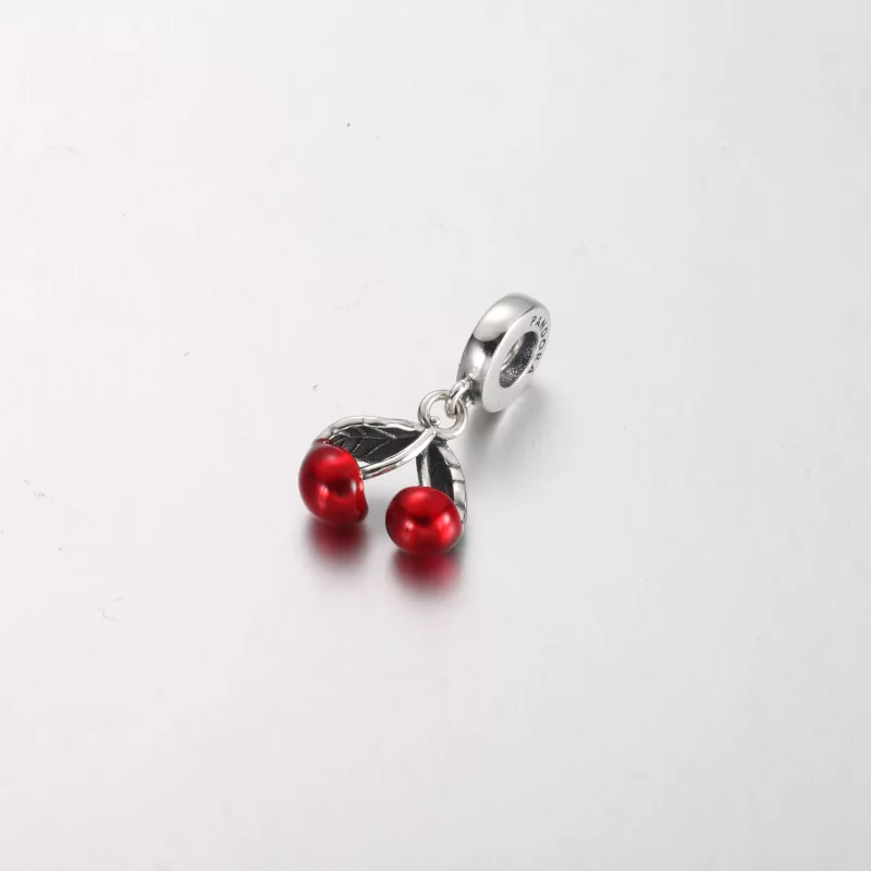 (imagen para) Charm colgante de cereza asimétrico de Pandora - 791583C01 - Ver 3
