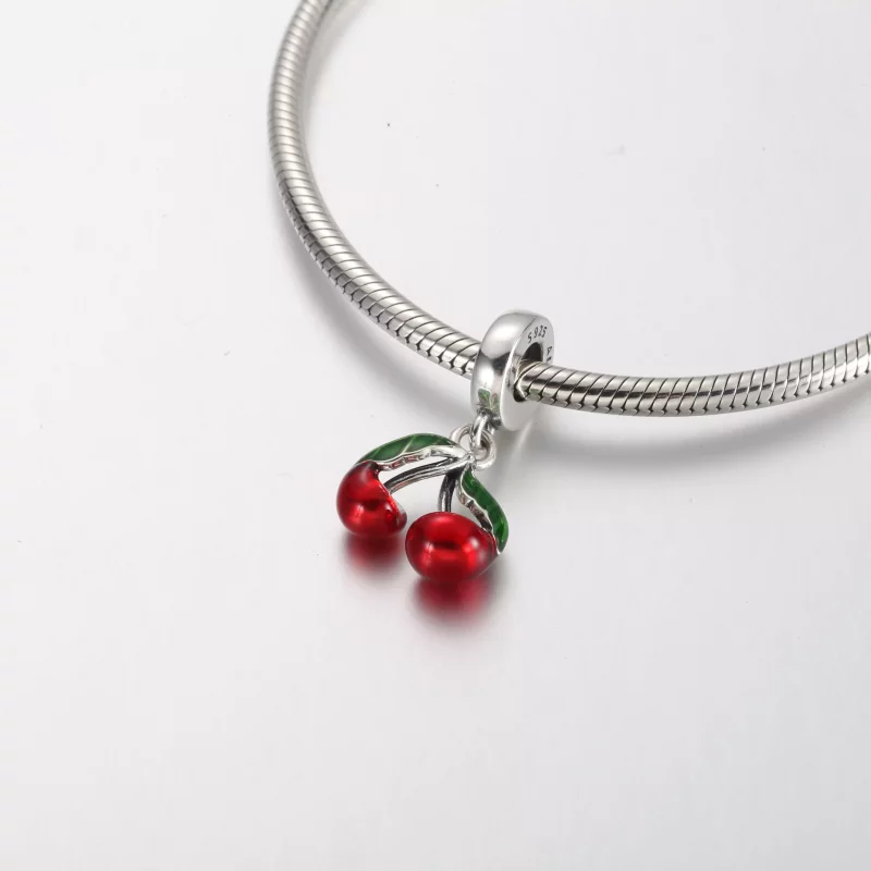 (imagen para) Charm colgante de cereza asimétrico de Pandora - 791583C01 - Ver 5