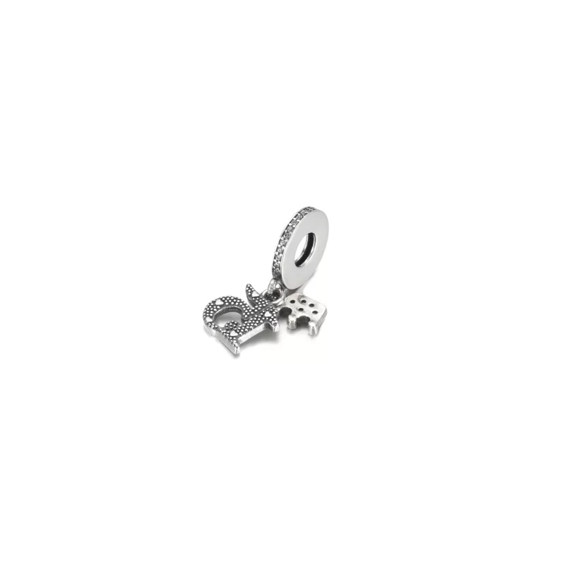 (imagen para) Charm colgante de cumpleaños número 15 de PANDORA - 799540C01 - Ver 4