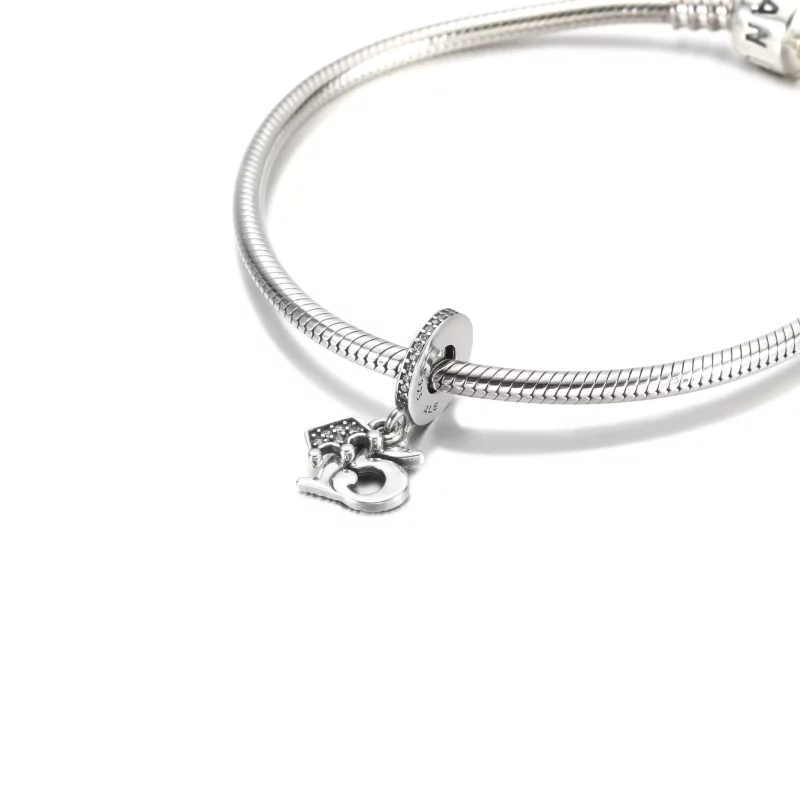 (imagen para) Charm colgante de cumpleaños número 15 de PANDORA - 799540C01 - Ver 5
