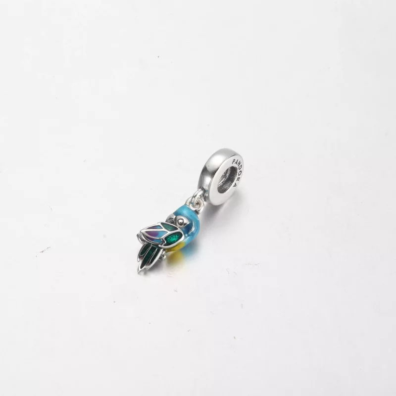 (imagen para) Charm colgante de loro Jungle Paradise de Pandora - 791679C01 - Ver 3