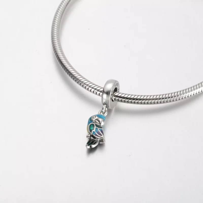 (imagen para) Charm colgante de loro Jungle Paradise de Pandora - 791679C01 - Ver 4