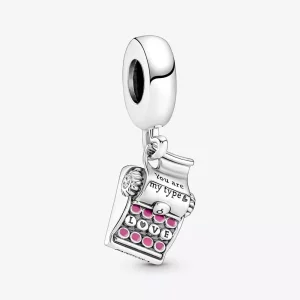 (imagen para) Charm colgante de máquina de escribir PANDORA - 790069C01