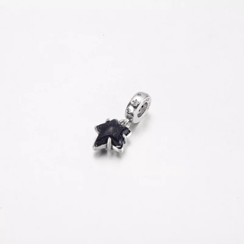 (imagen para) Charm colgante de Murano con estrella de galaxia celestial de Pandora - 792368C0 - Ver 2