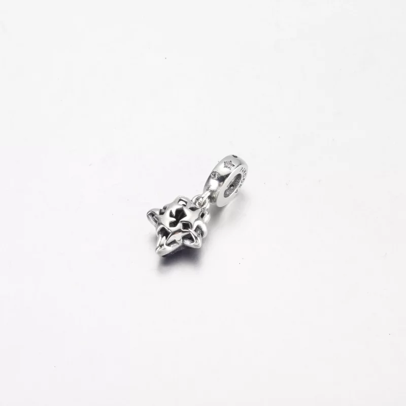 (imagen para) Charm colgante de Murano con estrella de galaxia celestial de Pandora - 792368C0 - Ver 3