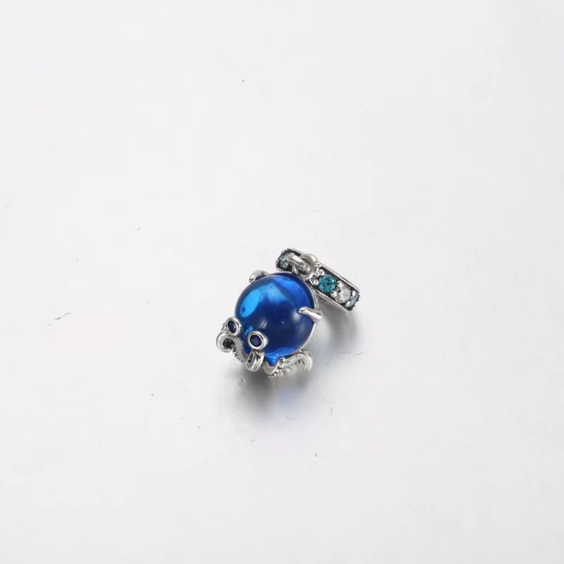 (imagen para) Charm colgante de pulpo de cristal de Murano de Pandora - 791694C01 - Ver 4