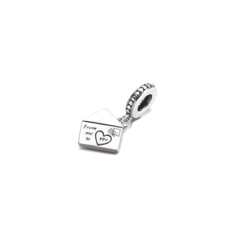 (imagen para) Charm colgante de sobre con flor de pensamiento PANDORA - 790787C01 - Ver 3