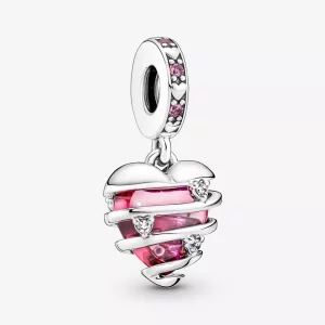 (imagen para) Charm colgante en espiral con forma de corazón Reveal Your Love de Pandora - 791131C01