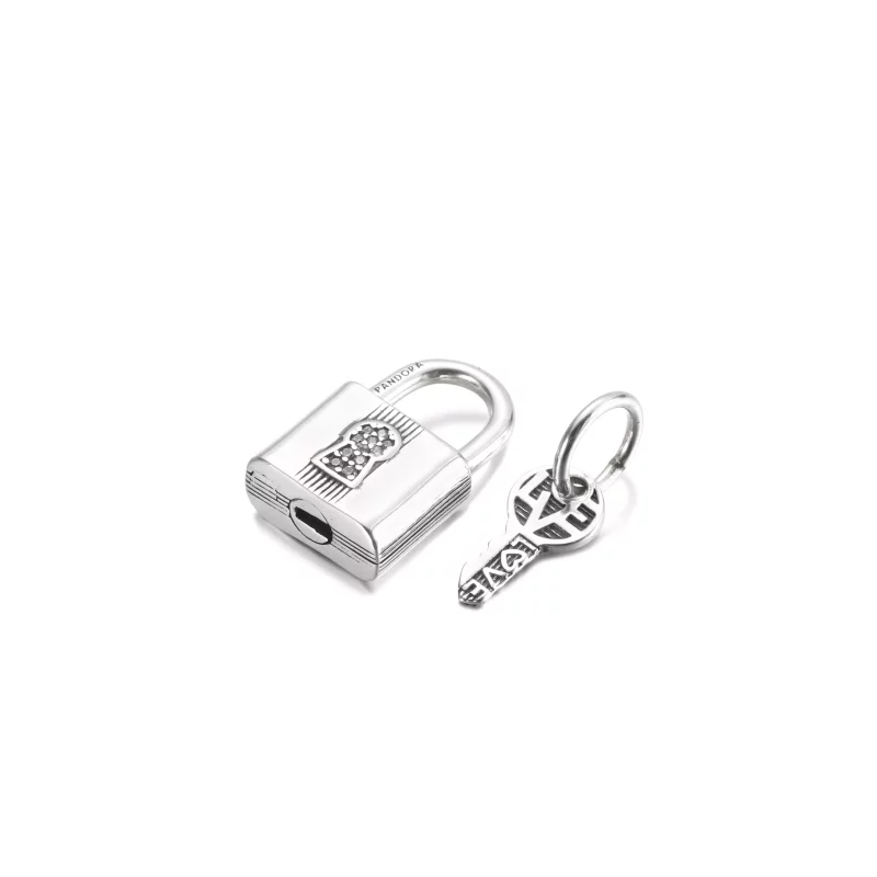(imagen para) Charm colgante PANDORA Candado y Llave - 790088C01 - Ver 2