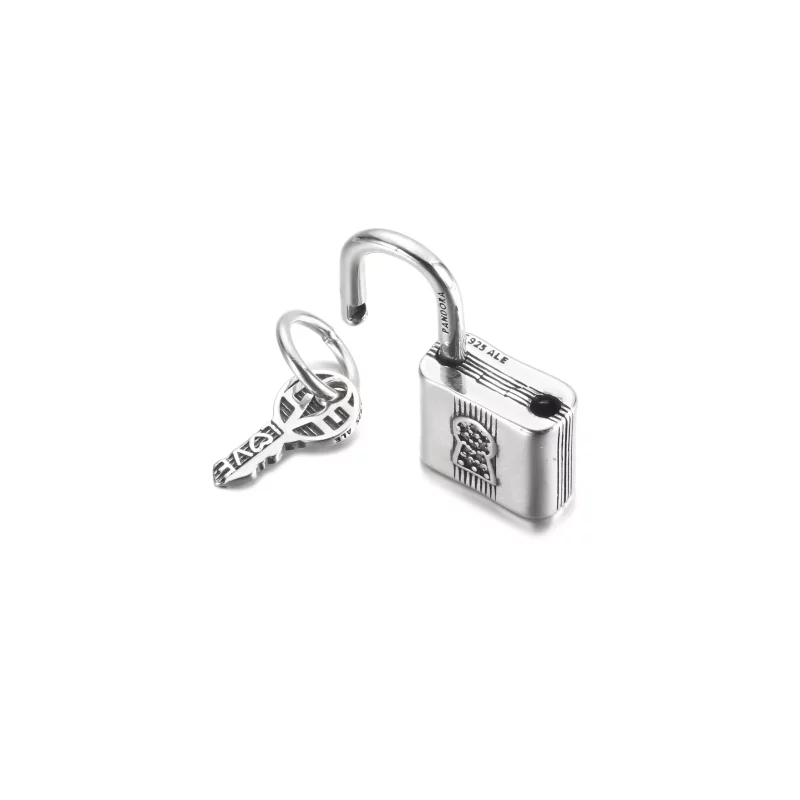 (imagen para) Charm colgante PANDORA Candado y Llave - 790088C01 - Ver 4