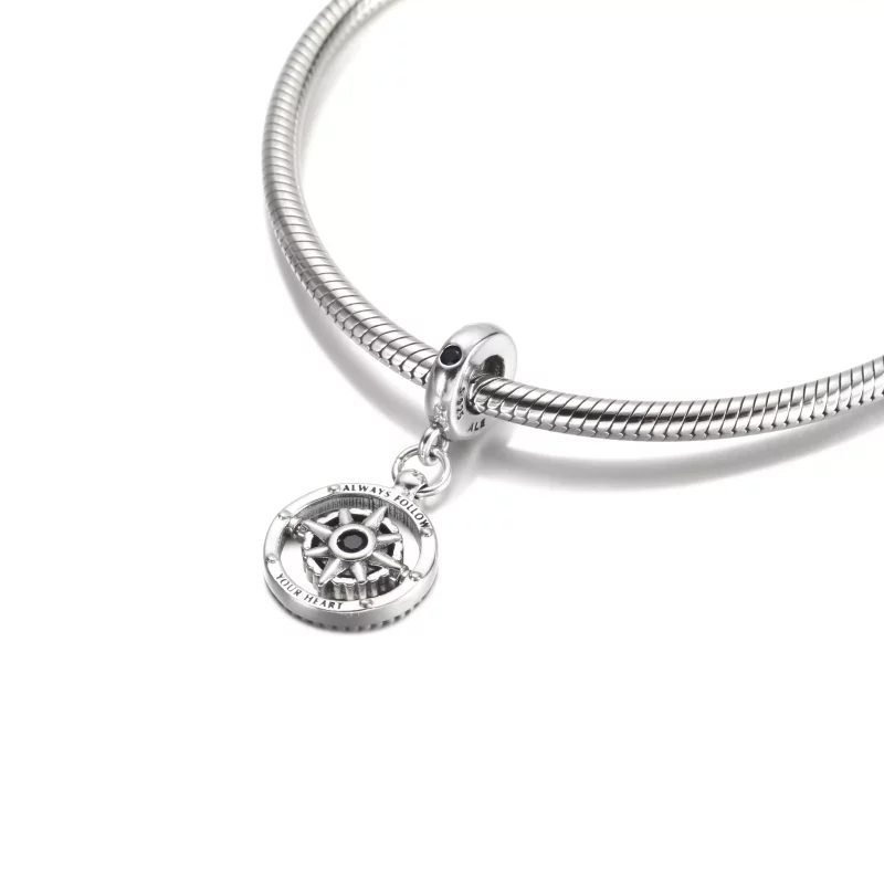 (imagen para) Charm colgante PANDORA con brújula giratoria - 790099C01 - Ver 5