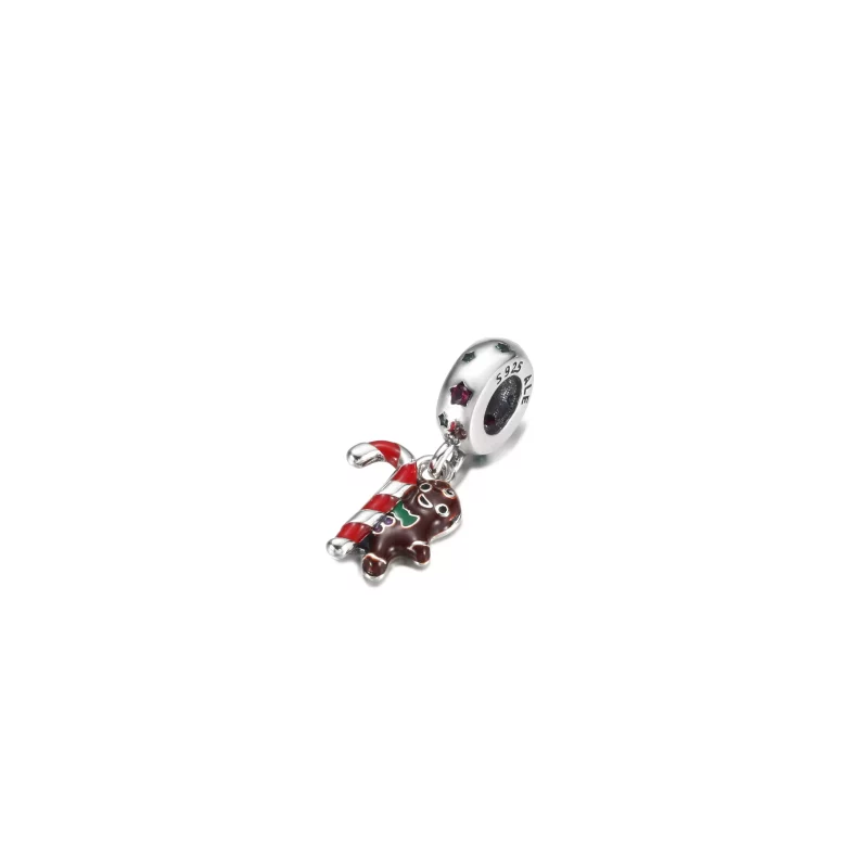 (imagen para) Charm colgante PANDORA Hombrecito de Jengibre - 799637C01 - Ver 2