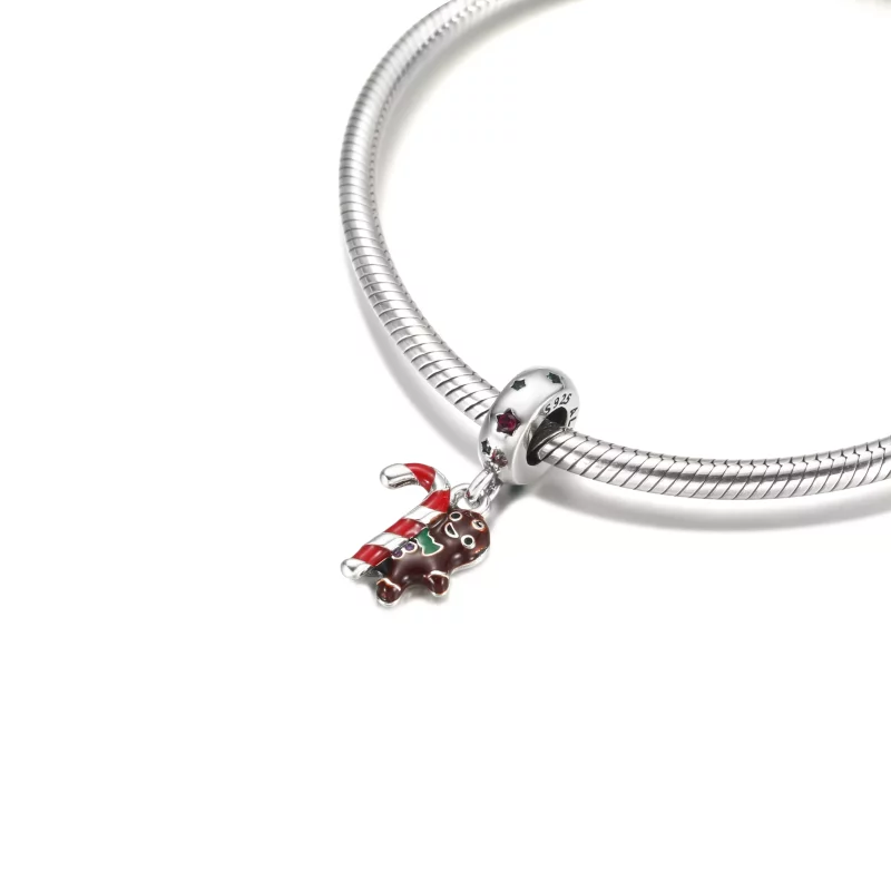 (imagen para) Charm colgante PANDORA Hombrecito de Jengibre - 799637C01 - Ver 4