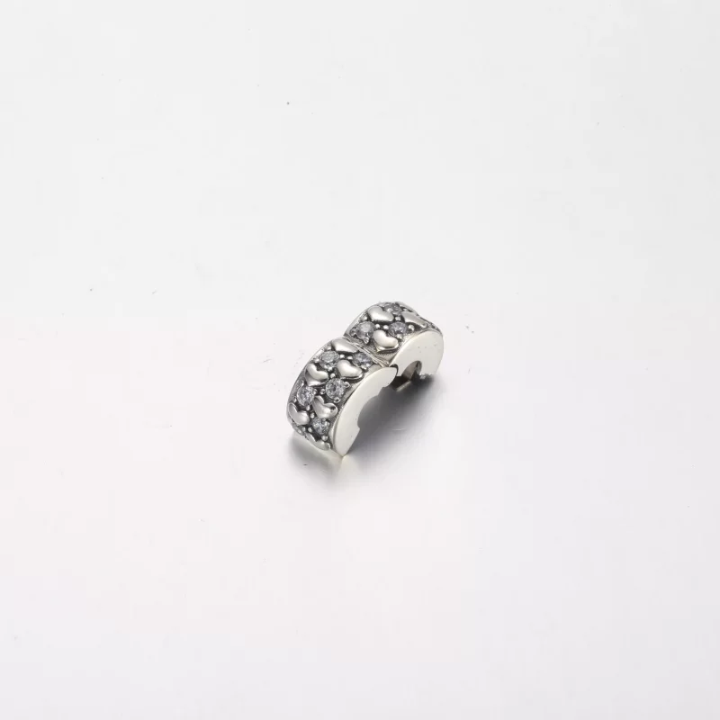 (imagen para) Charm con clip brillante y corazones infinitos de Pandora - 792235C01 - Ver 3
