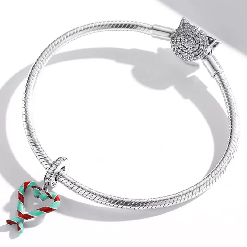 (imagen para) Charm de caña de plata estilo Pandora - SCC2039 - Ver 3