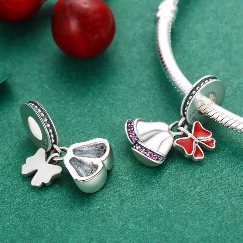 (imagen para) Charm de Campana Encantadora de Plata al Estilo Pandora - SCC233 - Ver 4