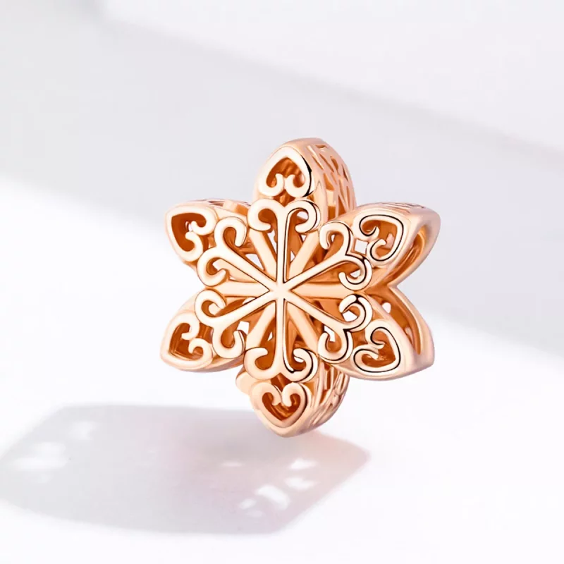 (imagen para) Charm de copos de nieve de plata estilo Pandora - SCC719-C - Ver 3
