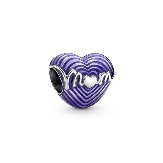 (imagen para) Charm de corazón con la palabra "Mamá radiante de amor" de Pandora - 791160C01