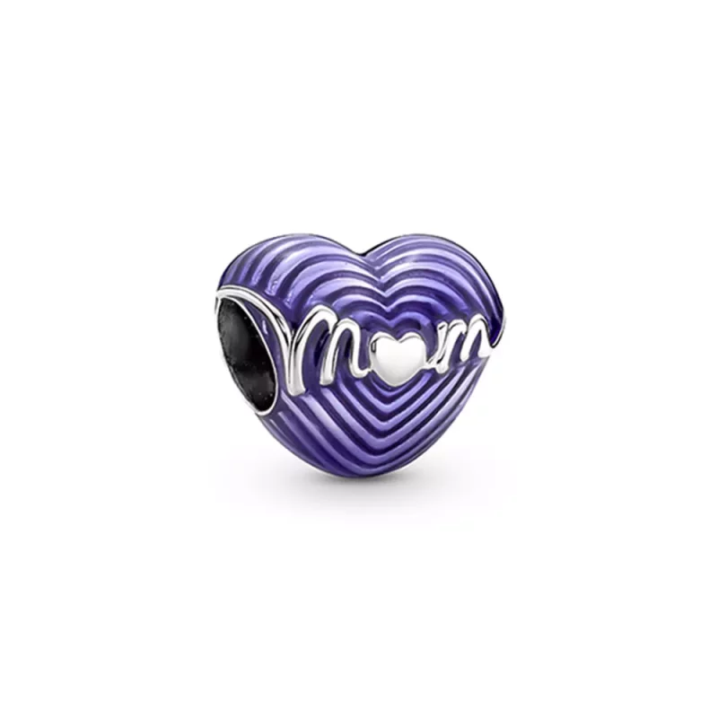 (imagen para) Charm de corazón con la palabra "Mamá radiante de amor" de Pandora - 791160C01
