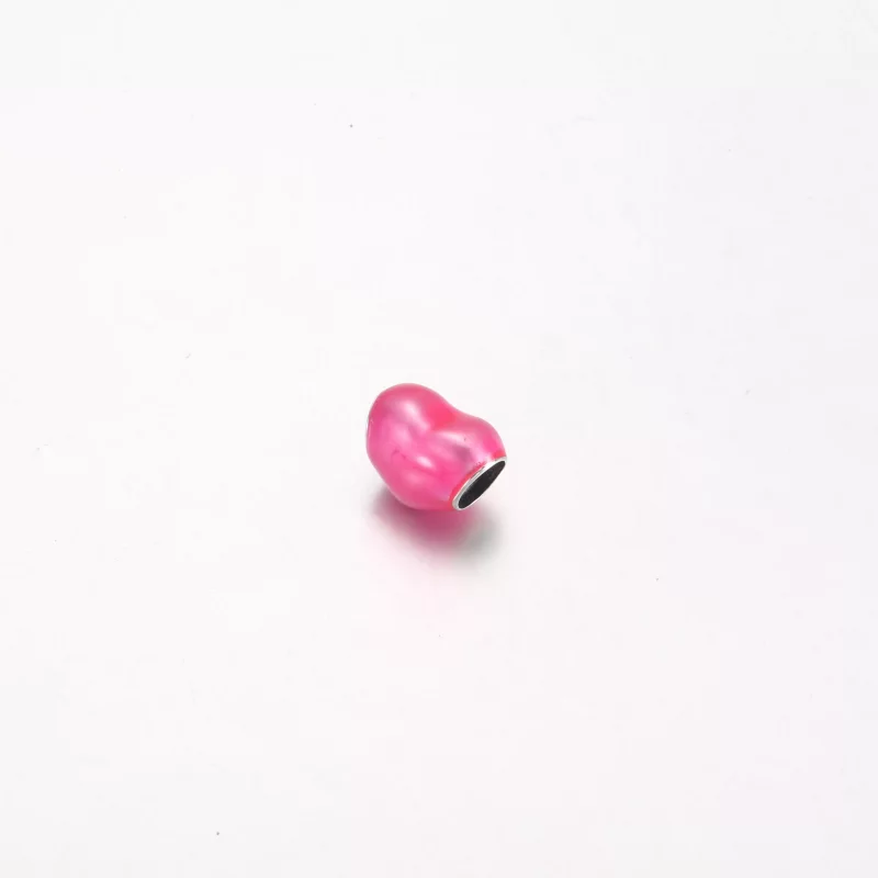(imagen para) Charm de corazón rosa metalizado de Pandora - 799291C03 - Ver 2