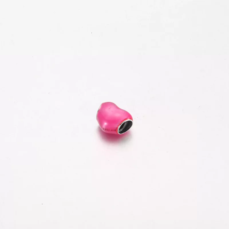 (imagen para) Charm de corazón rosa metalizado de Pandora - 799291C03 - Ver 3