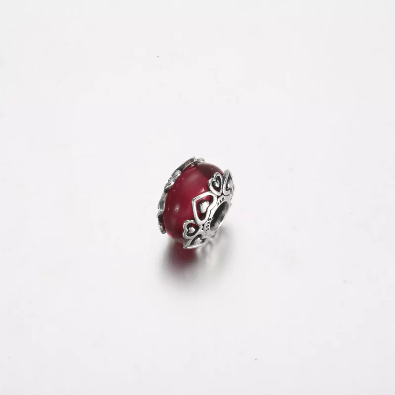 (imagen para) Charm de cristal de Murano rosa Reveal Your Love de Pandora - 791159C00 - Ver 2
