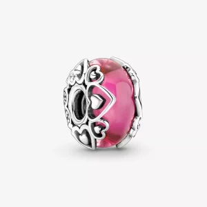 Charm de cristal de Murano rosa Reveal Your Love de Pandora - 791159C00 (imagen para) Charm de cristal de Murano rosa Reveal Your Love de Pandora - 791159C00