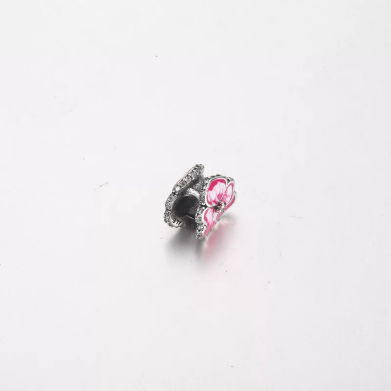 (imagen para) Charm de flor de pensamiento rosa PANDORA - 790777C01 - Ver 4